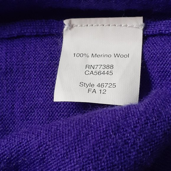 J Crew 100 % Merino Wool Sweater Purple. Size Xs - Picture 3 of 4